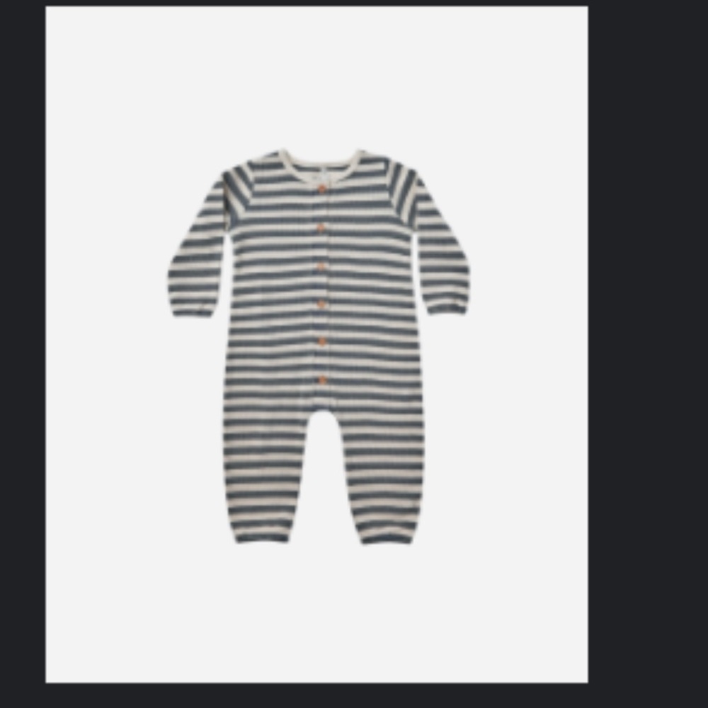 Rylee + Cru Blue and White Striped Footies